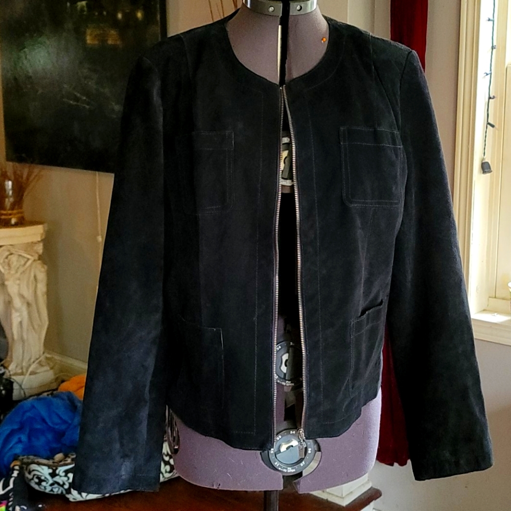 Moto military Suede jacket